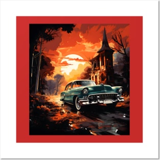 Vintage muscle car Posters and Art